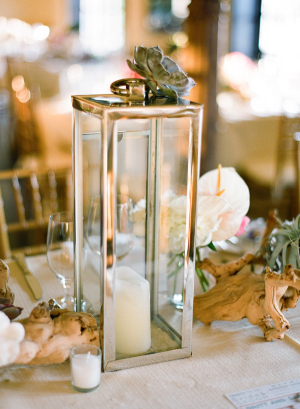 Lantern and Candle Centerpiece
