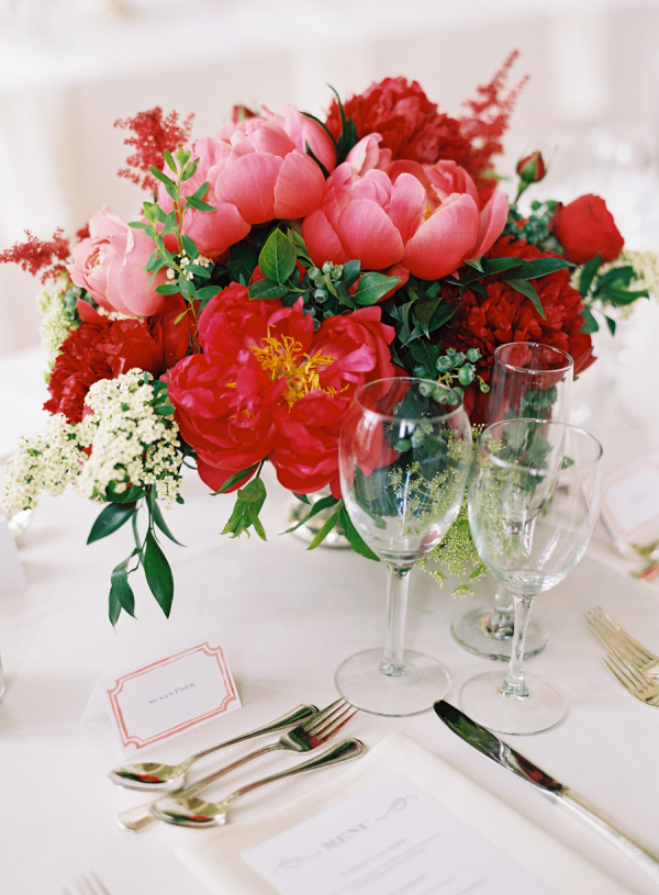 Pink and Red Centerpiece