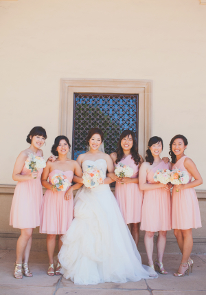 Soft Pink Bridesmaids Dresses