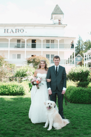 Bride and Groom with Pup