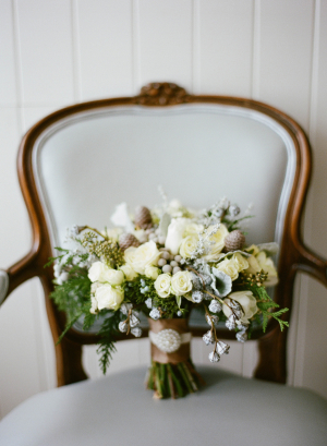 Green and Ivory Winter Bouquet