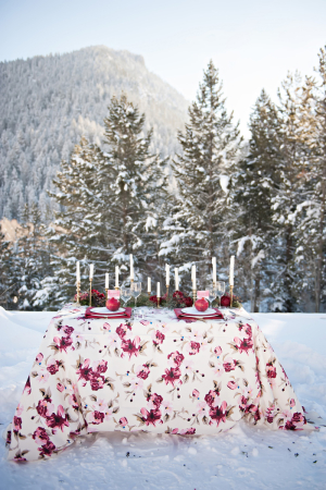 Rose Floral Table Linens