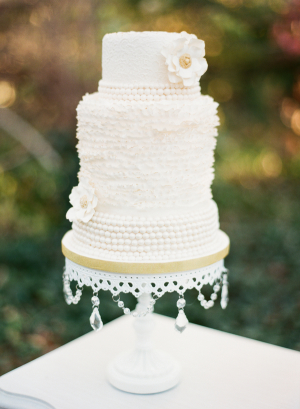 Textured White Wedding Cake