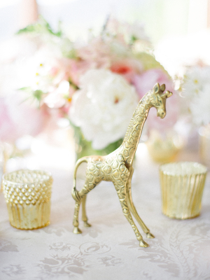 Whimsical Table with Gold Animals