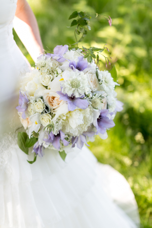 White and Lavender Bridal Bouquet
