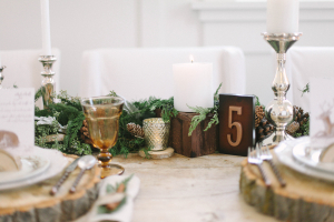 Wood and Greenery Tabletop