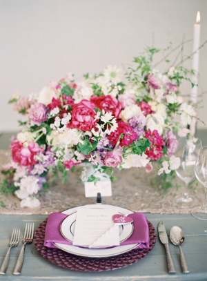 Gorgeous Purple and Pink Centerpiece