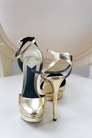 Modern Gold Wedding Shoes