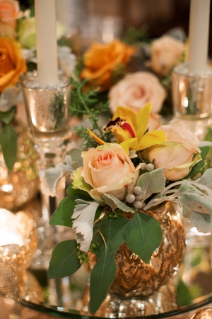 Peach and Brown Centerpiece