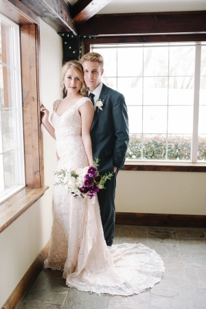 Bride in Beaded Ivory Gown