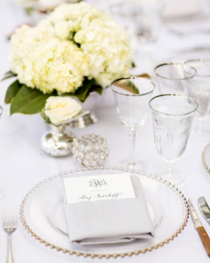 Ivory and Silver Place Setting