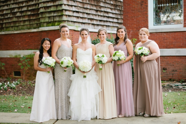 Neutral Bridesmaids Dresses
