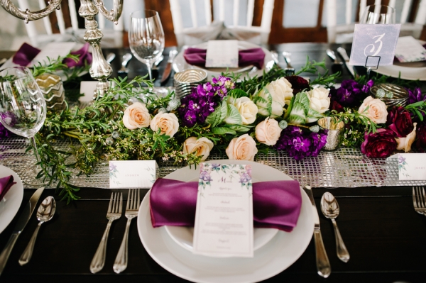 Radiant Orchid Wedding Tabletop