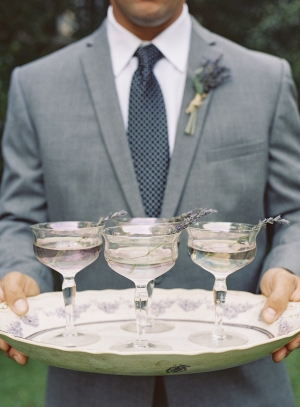 Lavender Cocktails on Tray
