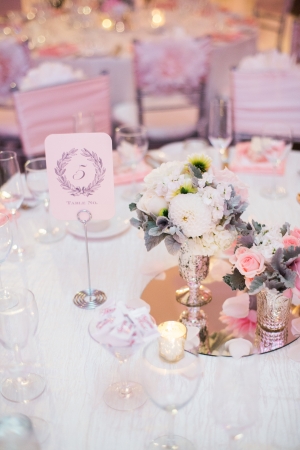 Blush and Gray Centerpiece