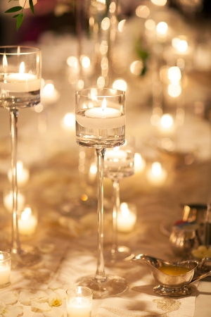 Tall Glass Candle Holder Reception Decor