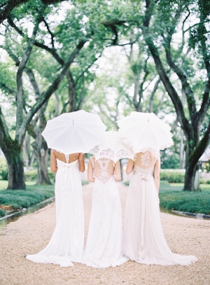 Brides with Parasols