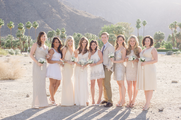 Bridesmaids and Bridesman in Taupe