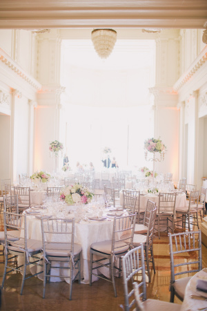 Silver and White Wedding Reception