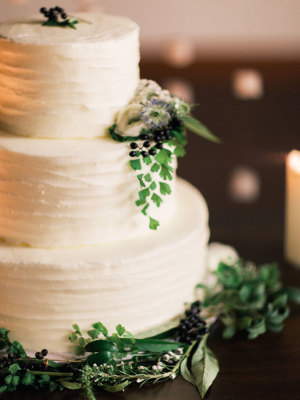 Wedding Cake with Greenery