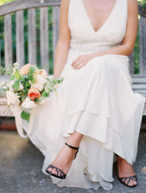 Bride in Black Shoes