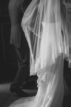 Bride in Lace Veil
