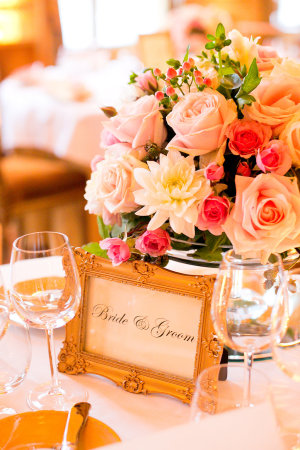 Gold and Pink Centerpiece