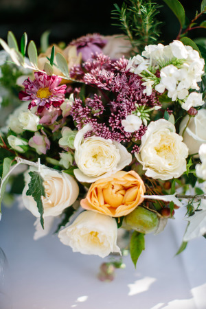 Purple and Yellow Wedding Flowers