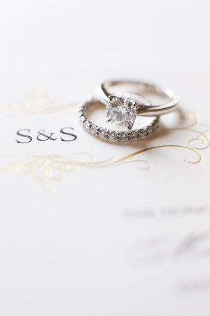 Wedding Rings on Stationery