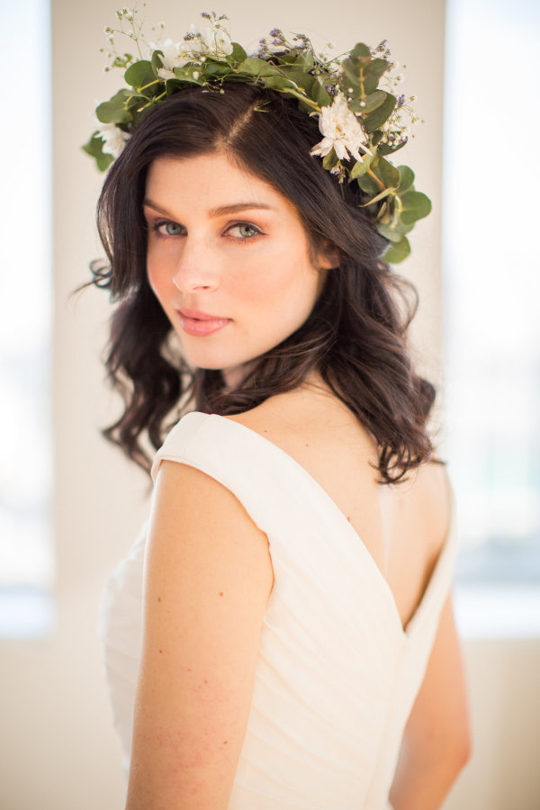 Bride in Greenery Crown