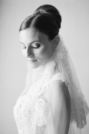 Lace Veil and Updo