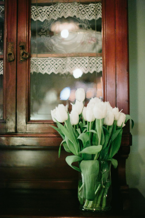 White Tulips at Wedding