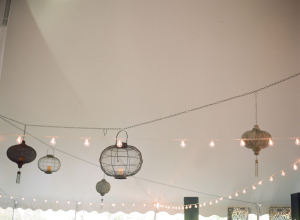 Lanterns in Wedding Tent