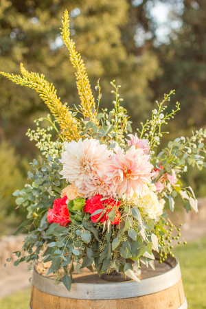 Pink Dahlia Flower Arrangement