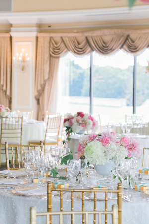 Pink and Gold Wedding Reception