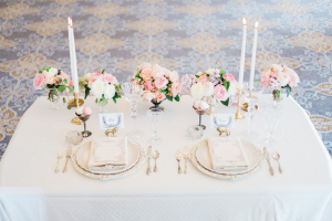 Sweetheart Table with Pink Peonies