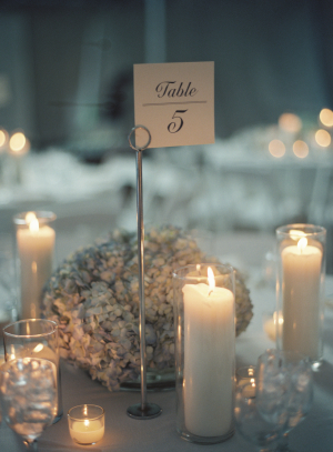 Blue and White Wedding Reception
