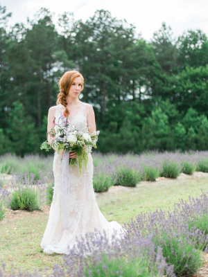 Bride Surrounded by Lavender