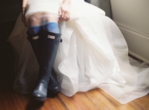 Bride in Hunter Boots