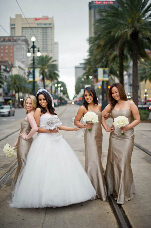 Champagne Mocha Bridesmaids Dresses In New Orleans