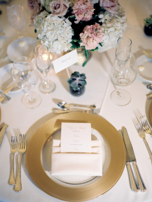 Gold Pink and Ivory Wedding Centerpiece