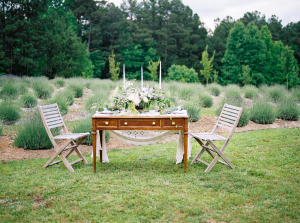 Table in Lavender Field