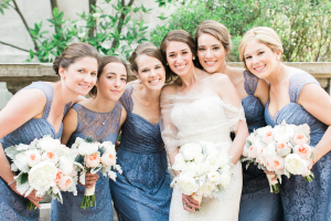 Bridesmaids in Blue Lace