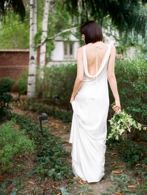 Bride with Cowl Neck Back