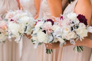 Bridesmaid Bouquets with Black Dahlias