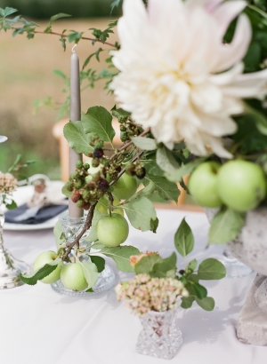 Greenery and Apple Centerpiece