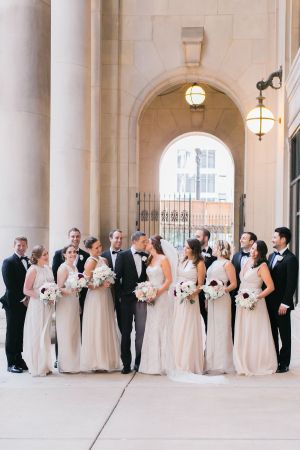 Wedding Party at Wrigley Building