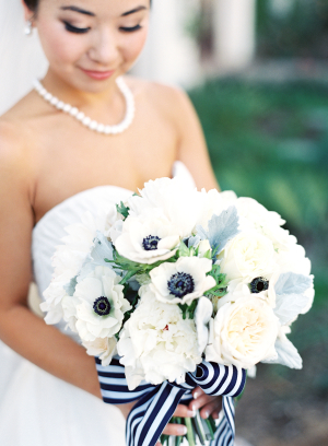Bride with Anemone Bouquet