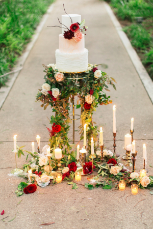 Cake Stand with Taper Candles
