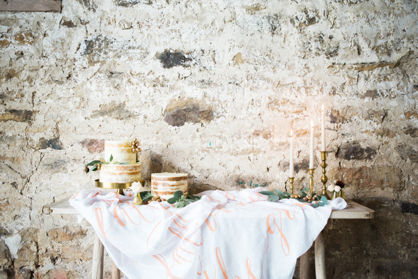 Cake Table for Rustic Wedding